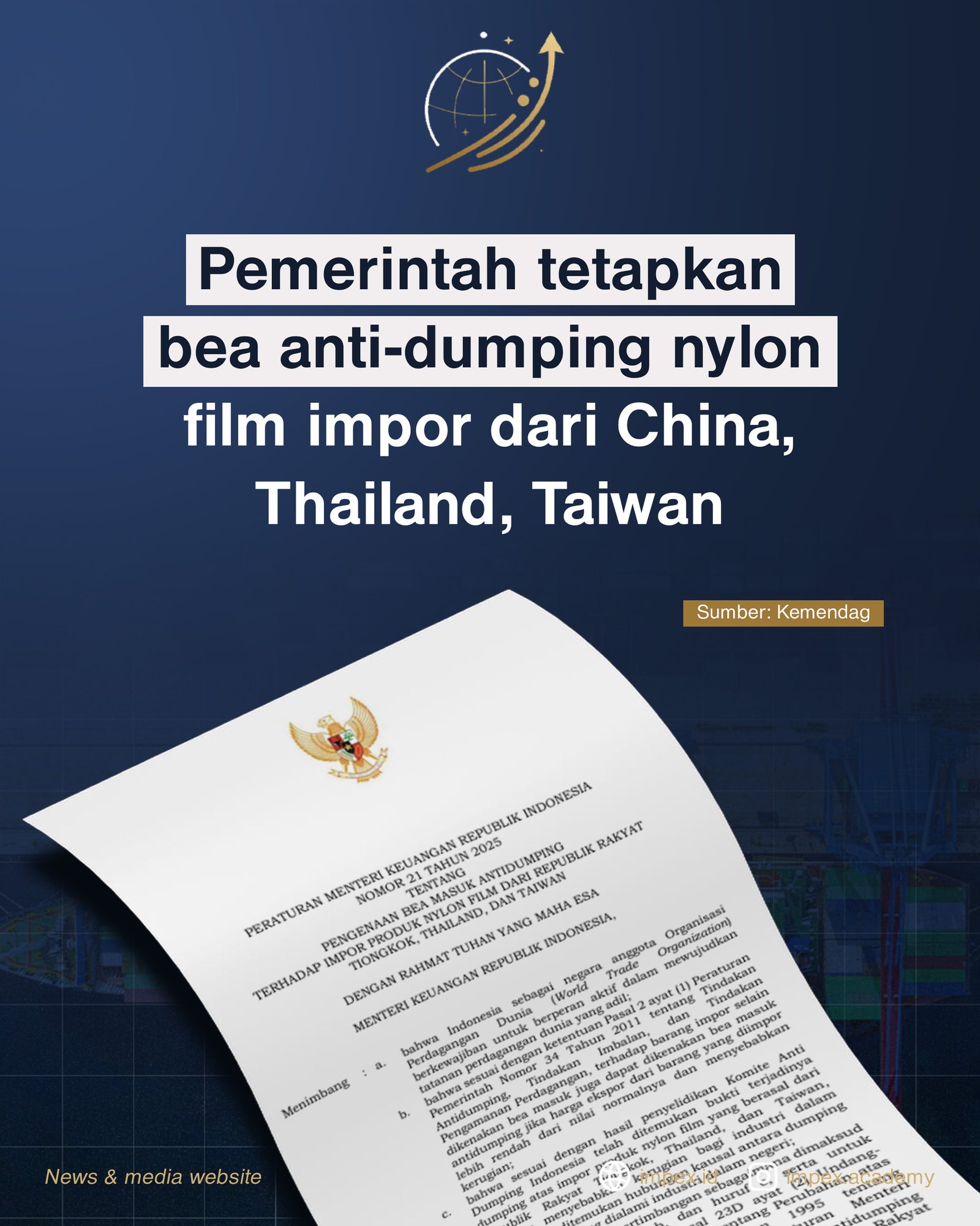 Pemerintah Terapkan Bea Anti-Dumping Nylon Film Impor